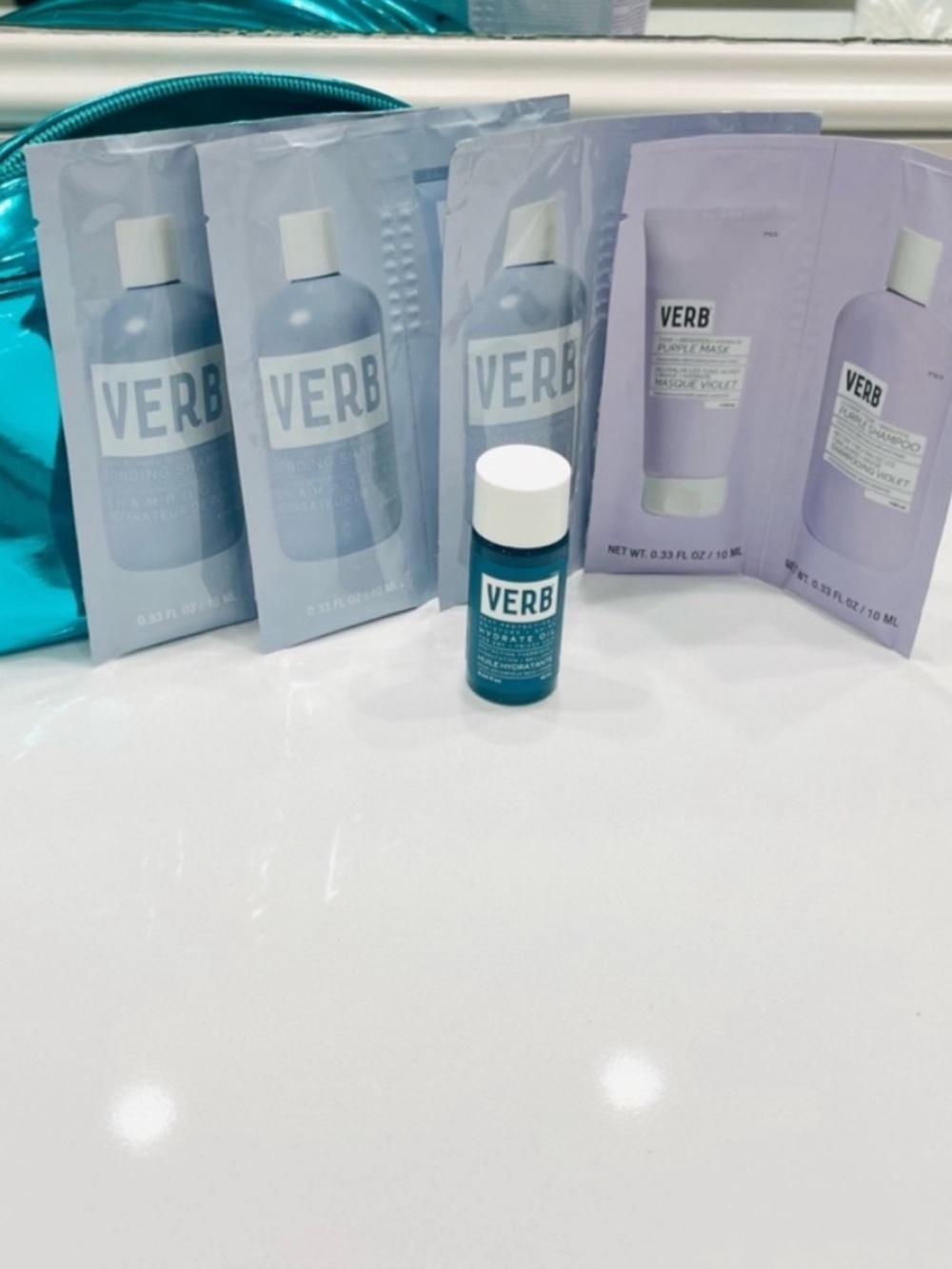 NEW! VERB Travel Hair Care Bundle w/Bag